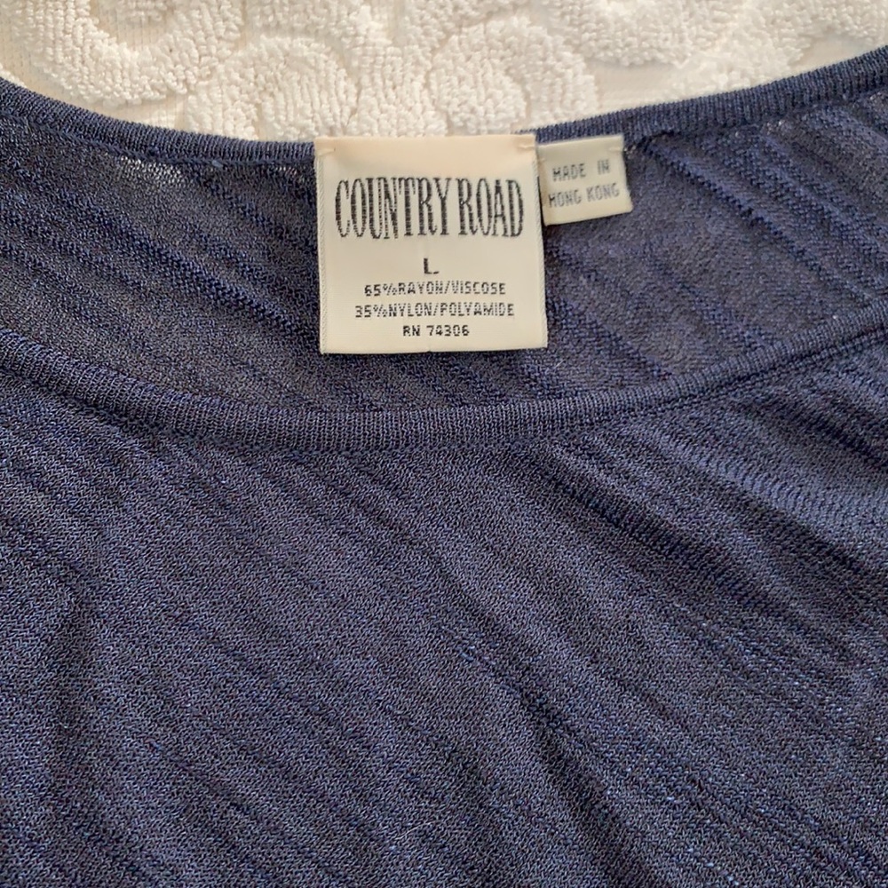 VINTAGE 90s COUNTRY ROAD LARGE RAYON TSHIRT